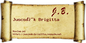 Juscsák Brigitta névjegykártya
