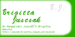 brigitta juscsak business card